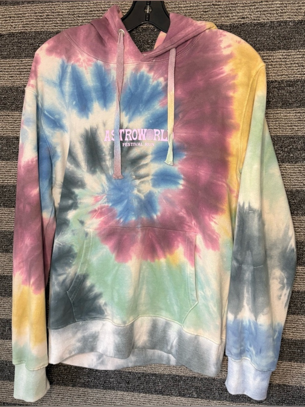 ASTROWORLD Festival Run Tie-Dye Hoodie Sweatshirt Men’s Small